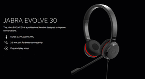 Гарнітура Jabra Evolve 30 II Stereo Jack 3,5 мм 14401-21 Гарнітура Jabra Evolve 30 II Stereo Jack 3,5 мм 14401-21